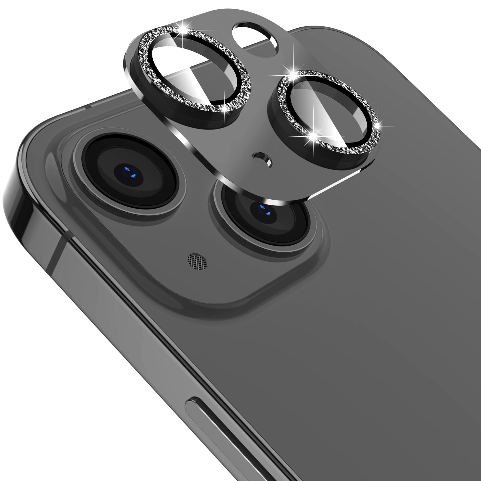 AHASTYLE WG62-1 Camera Lens Protector for iPhone 13 13 Mini Rhinestone Decor Aluminum Alloy Tempered Glass Rear Lens Film AHASTYLE WG62-1 Camera Lens Protector for iPhone 13 13 Mini Rhinestone Decor Aluminum Alloy Tempered Glass Rear Lens Film